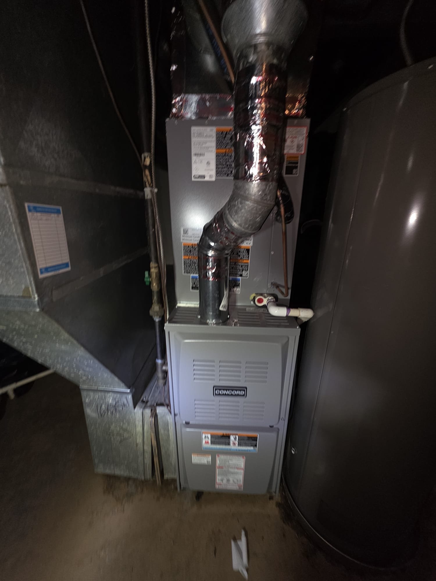 Brand-new furnace installed in a flip house