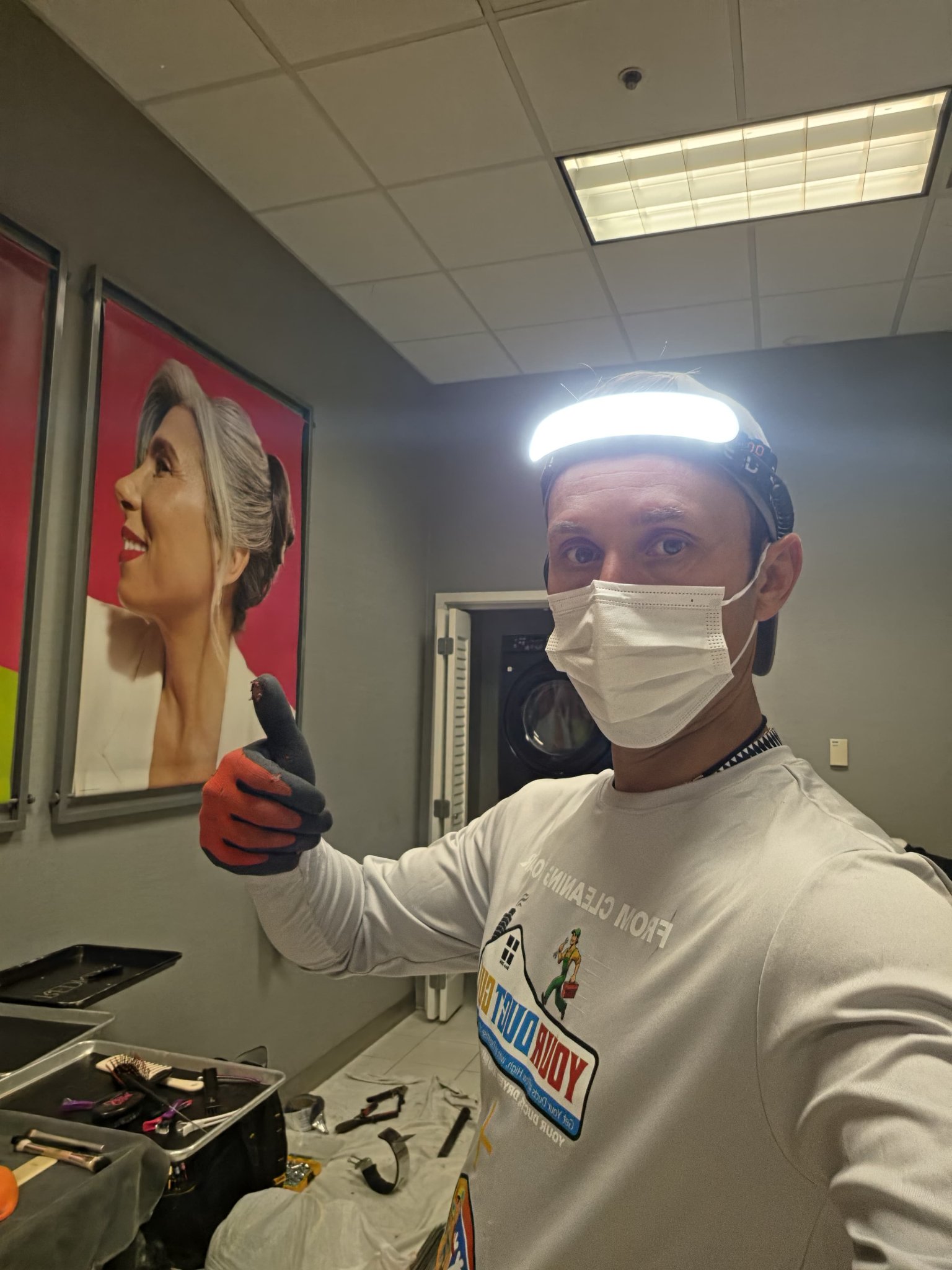 Your Duct Guy Technician Cleaning Dryer Vents At An Ulta Salon